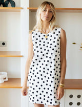 White dress with black polka dots Safia