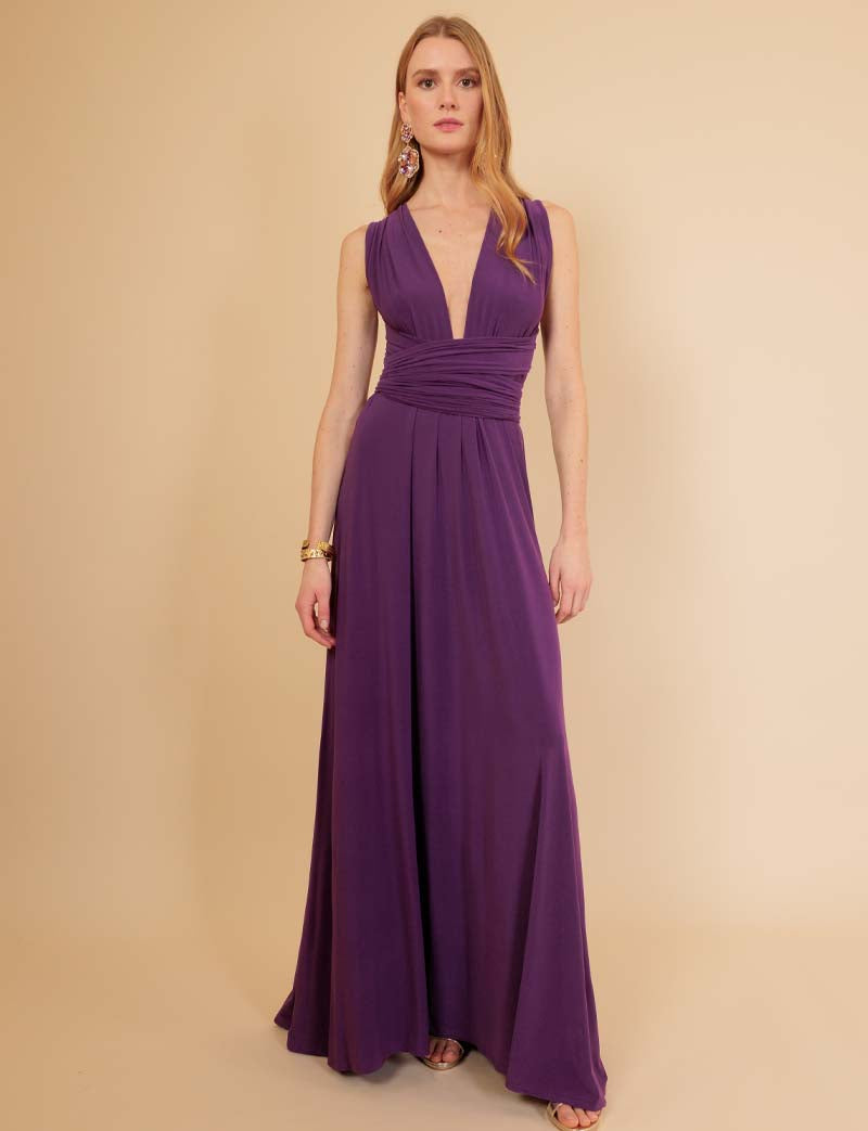 Vestido multiposición violeta Annabella
