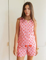Short red polka dot dress Harel