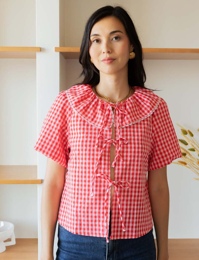 Blusa vichy roja Sofi