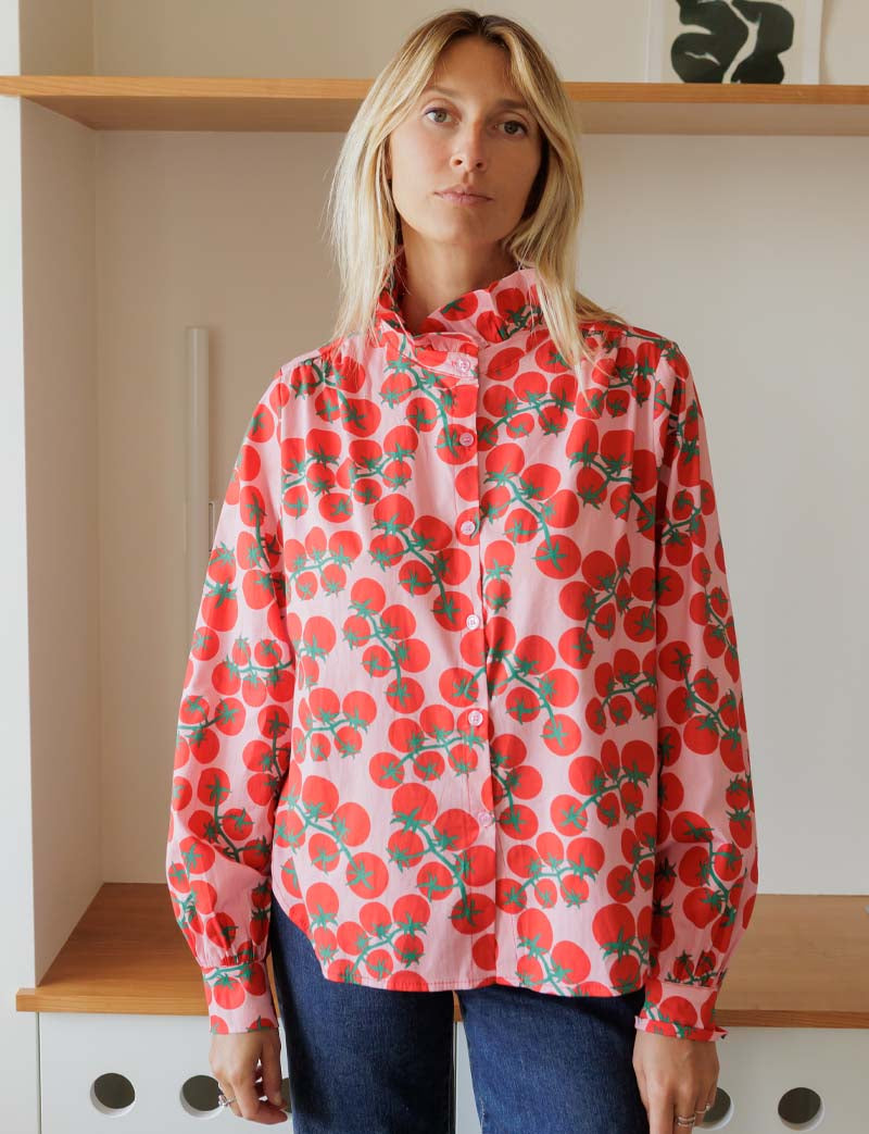 Chemise rose & Tomates Gustava