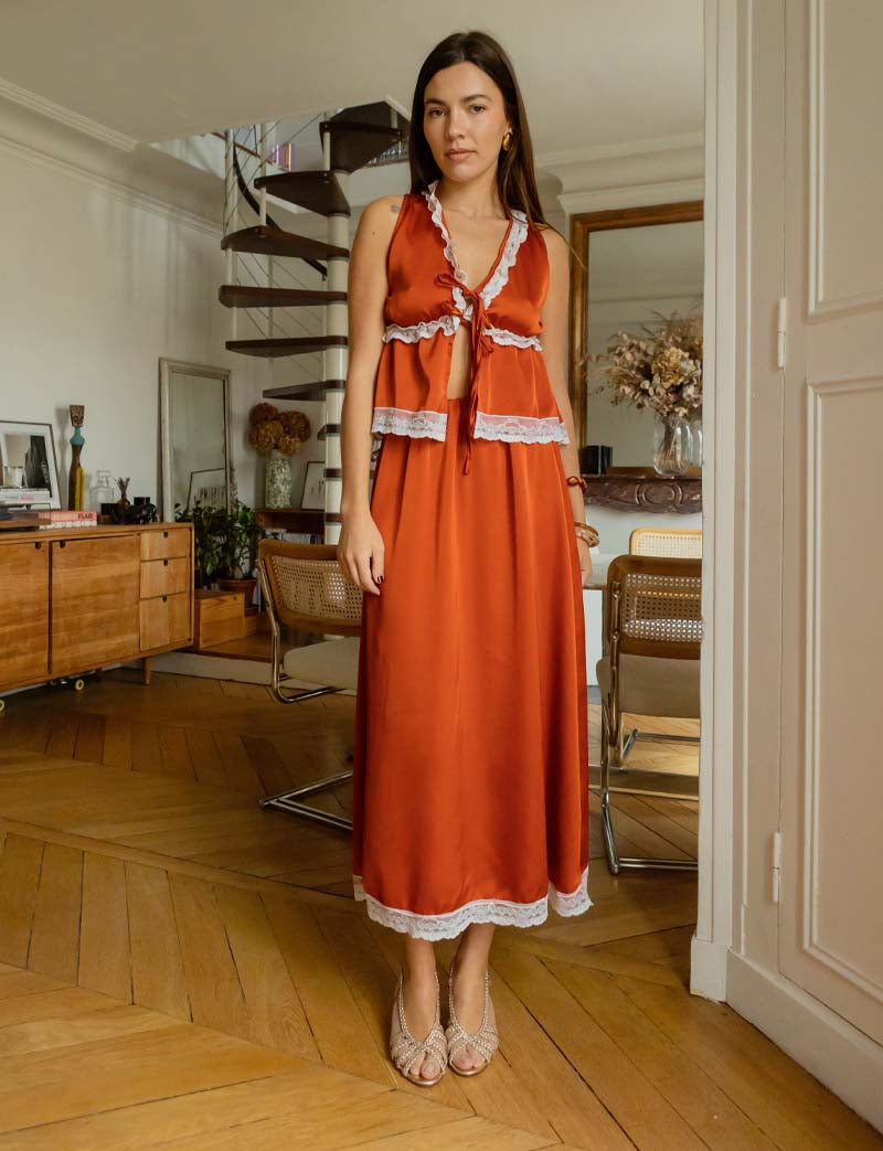 Jupe terracotta Elina