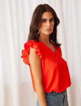 Honorine coral blouse