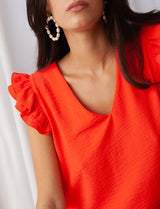 Honorine coral blouse