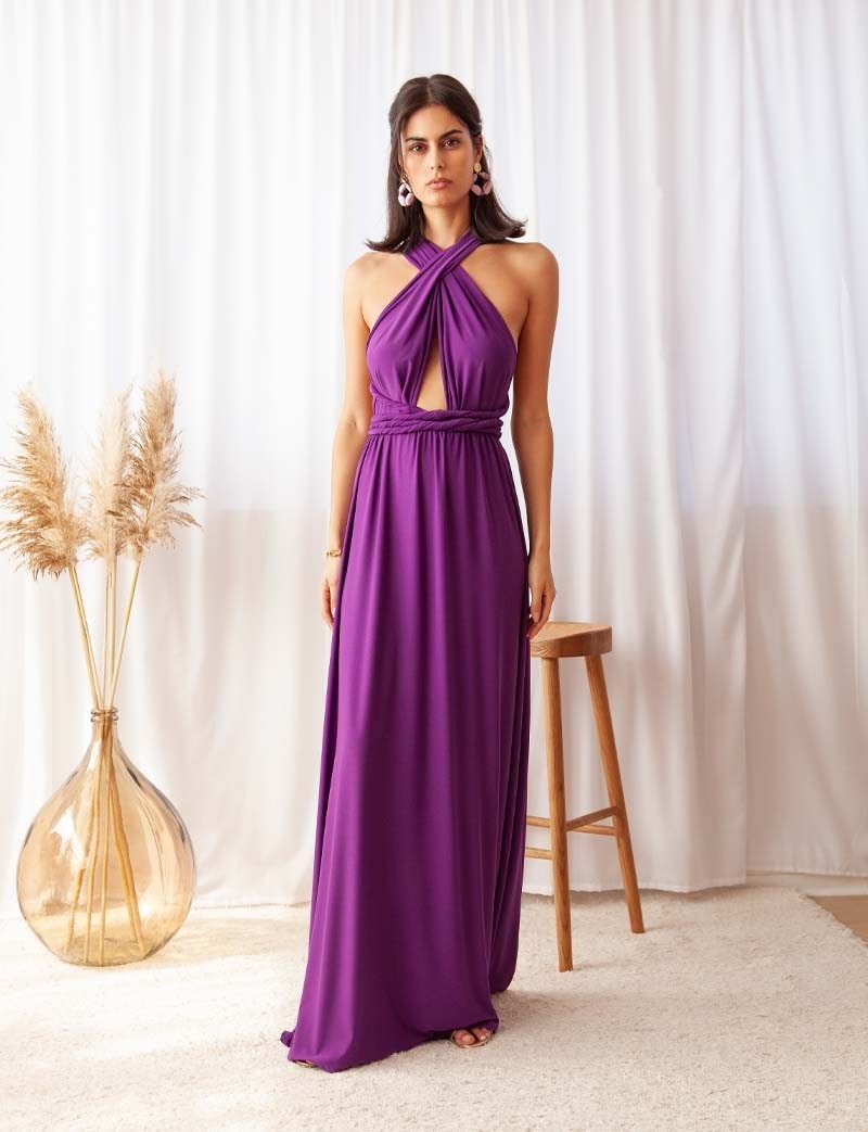 Vestido multiposición violeta Annabella