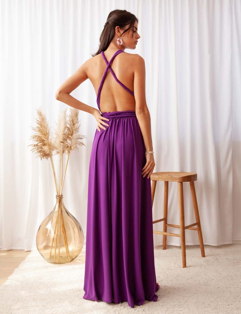 Vestido multiposición violeta Annabella