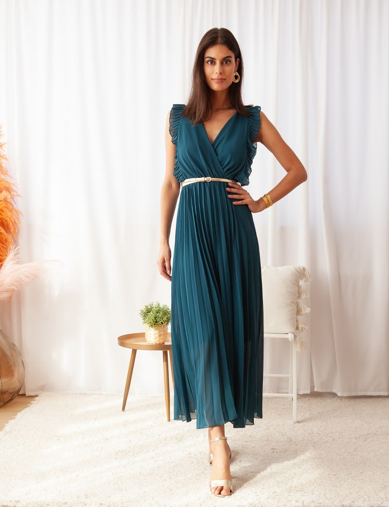 Vestido azul pato Perla
