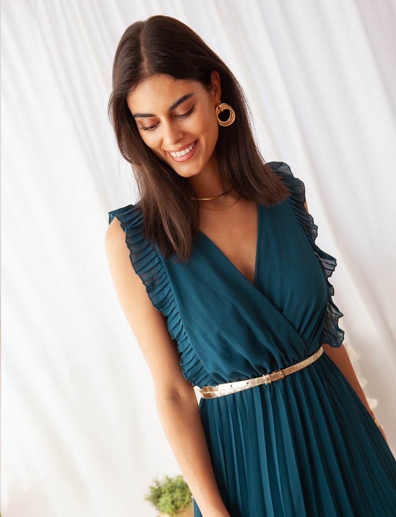Vestido azul pato Perla