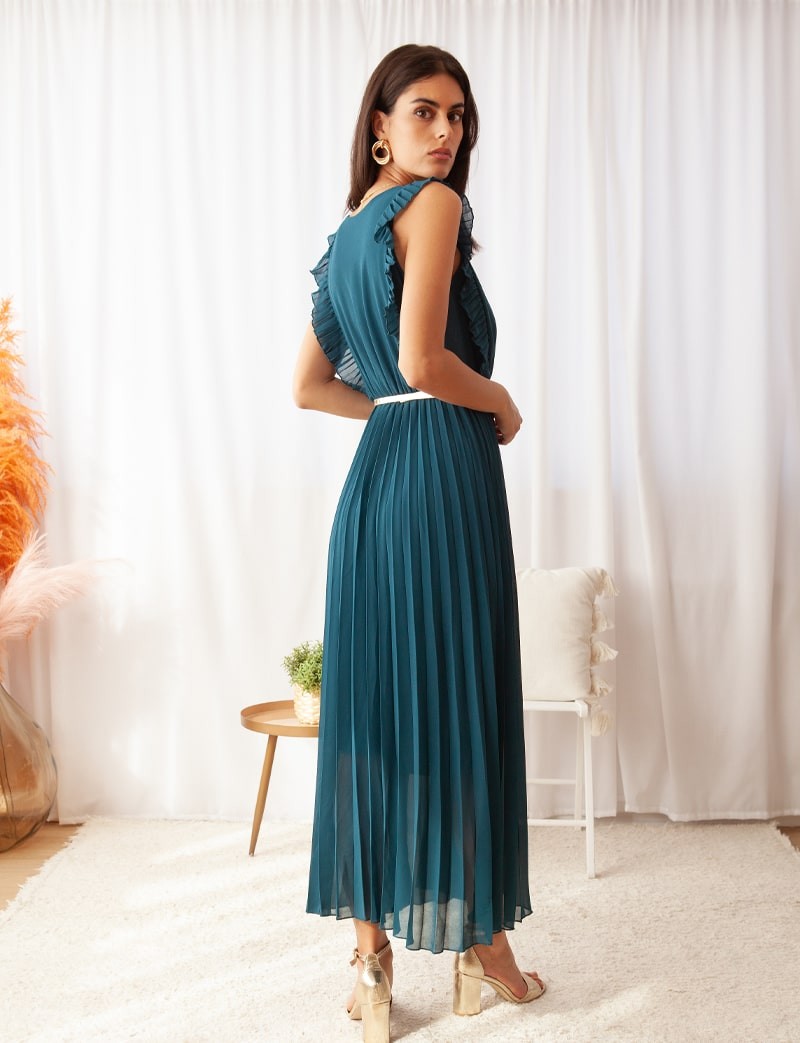 Vestido azul pato Perla