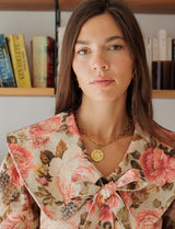 Robe écrue fleurie Mila