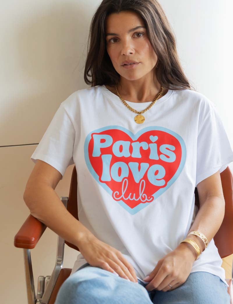 White Paris Love Club T-shirt
