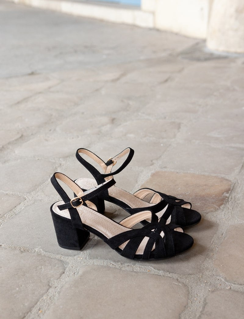 Sandales noires Gaya