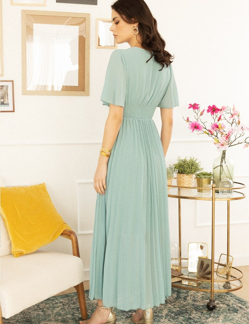 Robe céladon Loélia