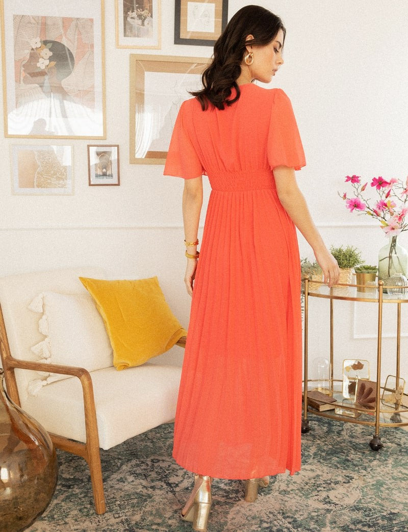 Robe corail Loélia