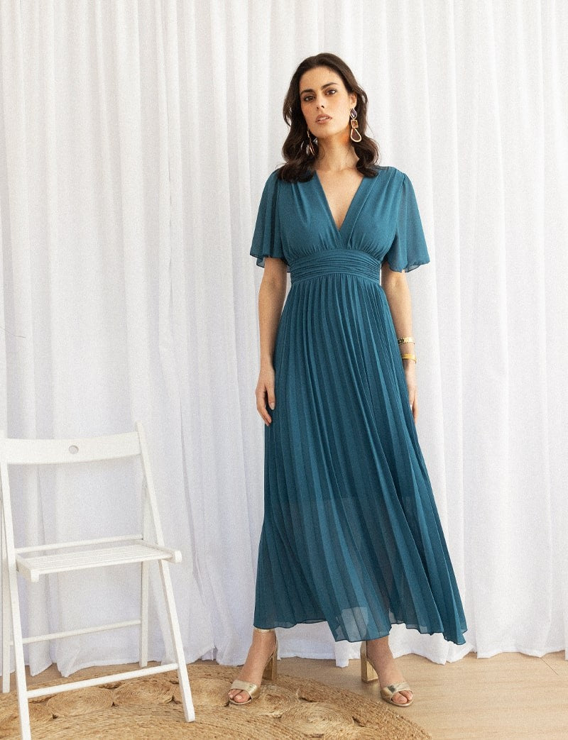 Robe bleu canard Loélia
