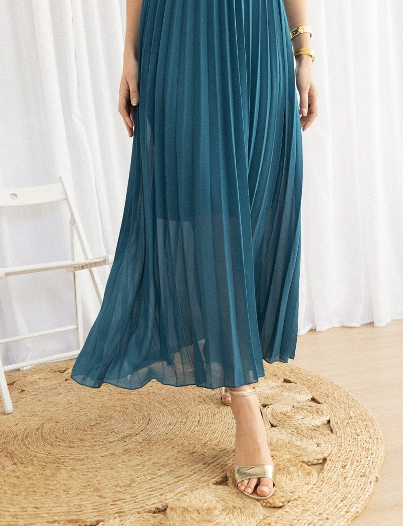 Robe bleu canard Loélia