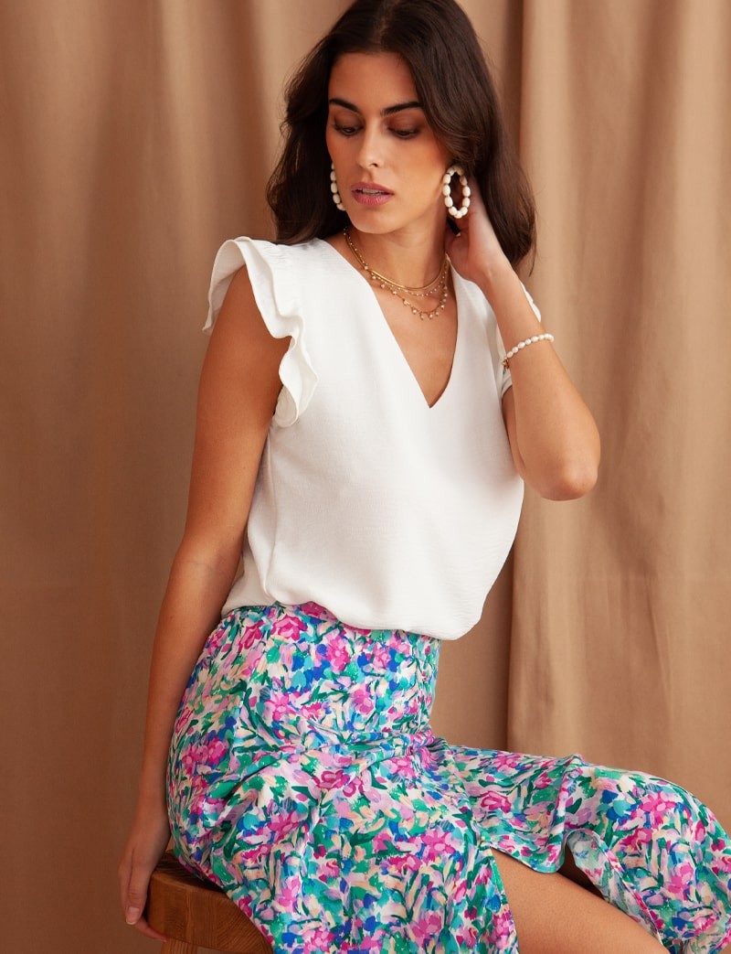 White Honorine Blouse