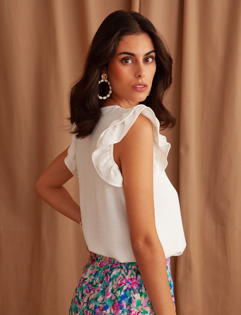 White Honorine Blouse