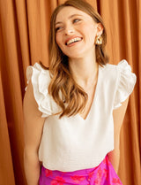 White Honorine Blouse