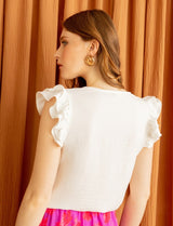 White Honorine Blouse