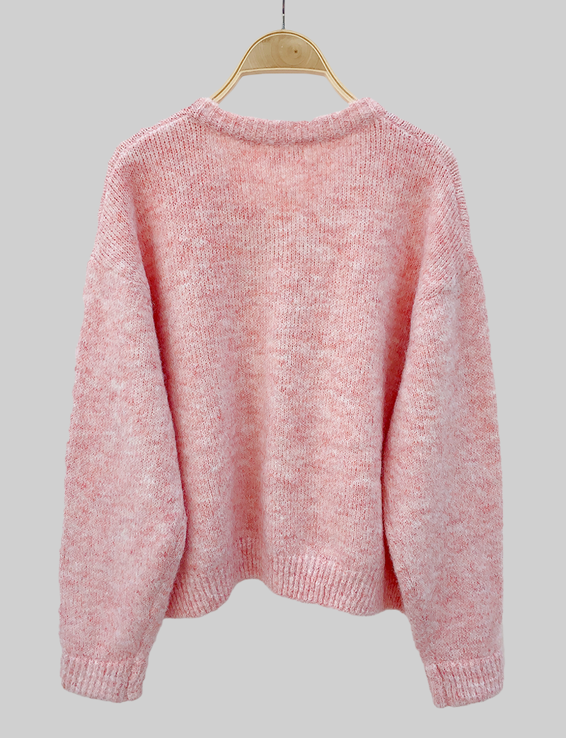 Chaleco rosa jaspeado Sami