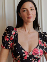 Robe noire fleurie Seville