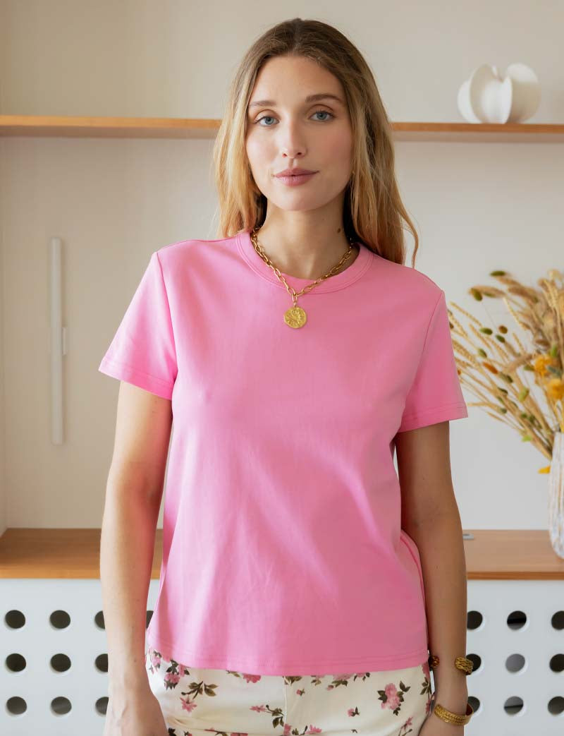 Camiseta rosa caramelo Robb