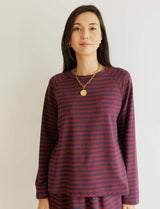 T-shirt marine & bordeaux Nati