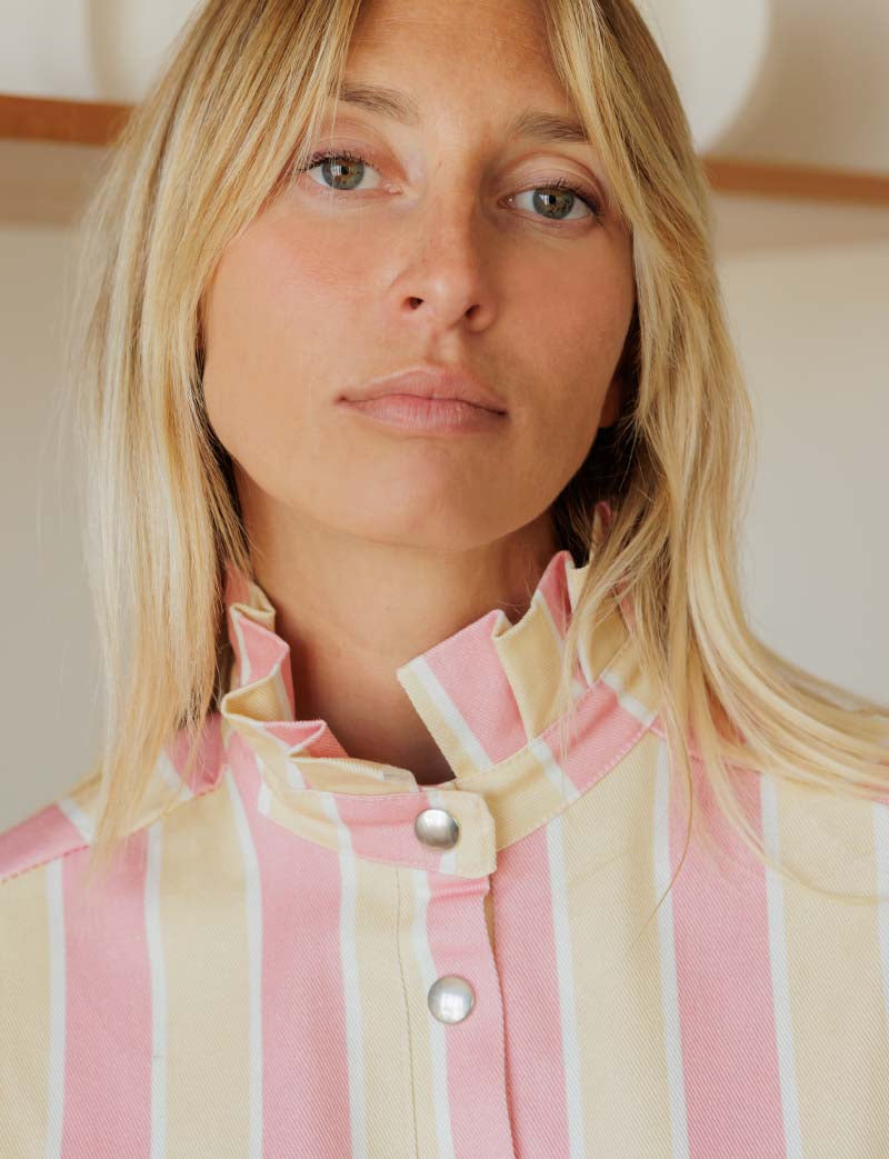 Robe rose & jaune Paula