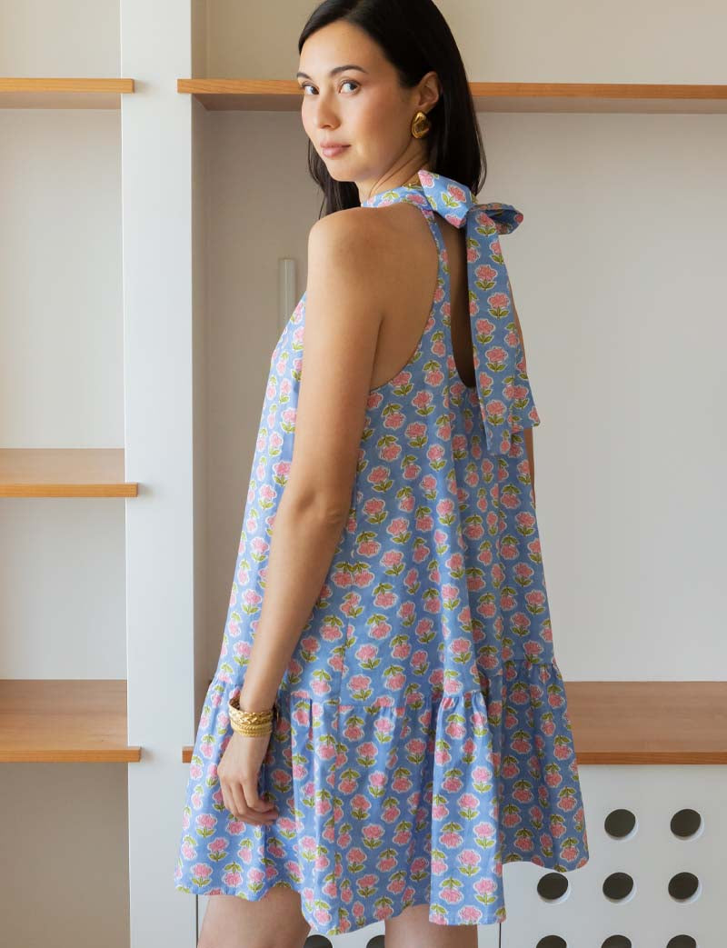 Blue and floral Rosia dress