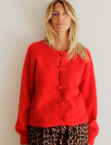 Adam red cardigan