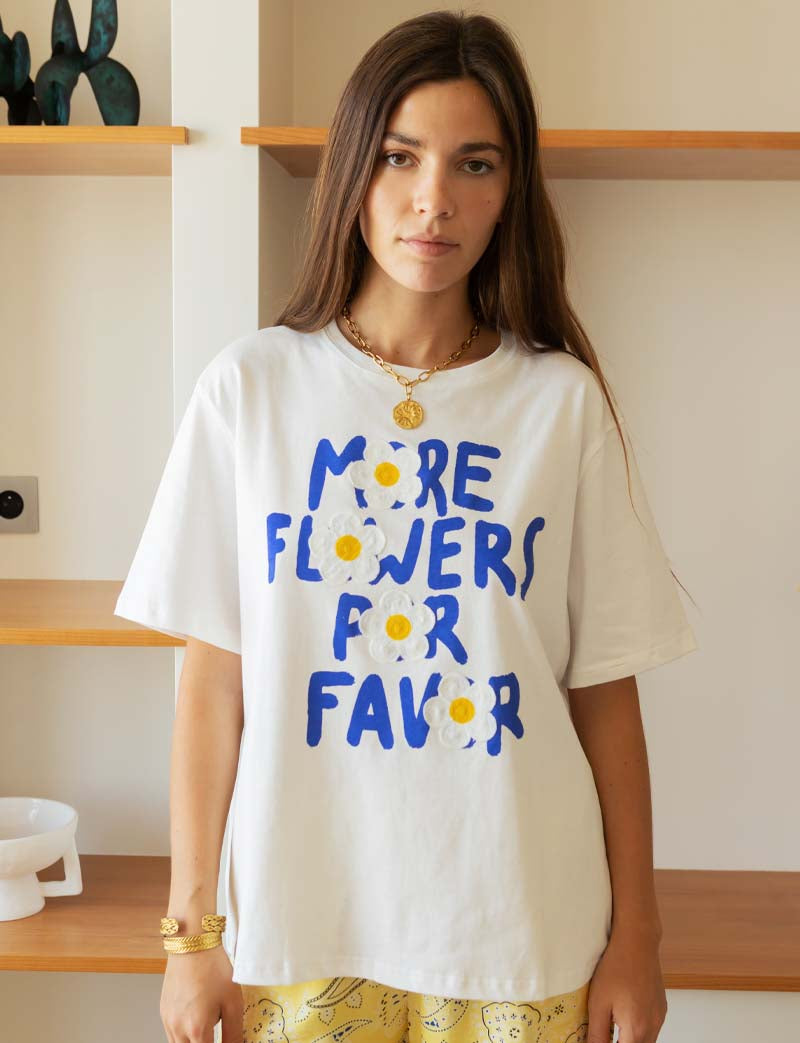 T-shirt blanc More Flowers