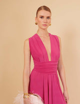 Annabella fuchsia multiposition dress