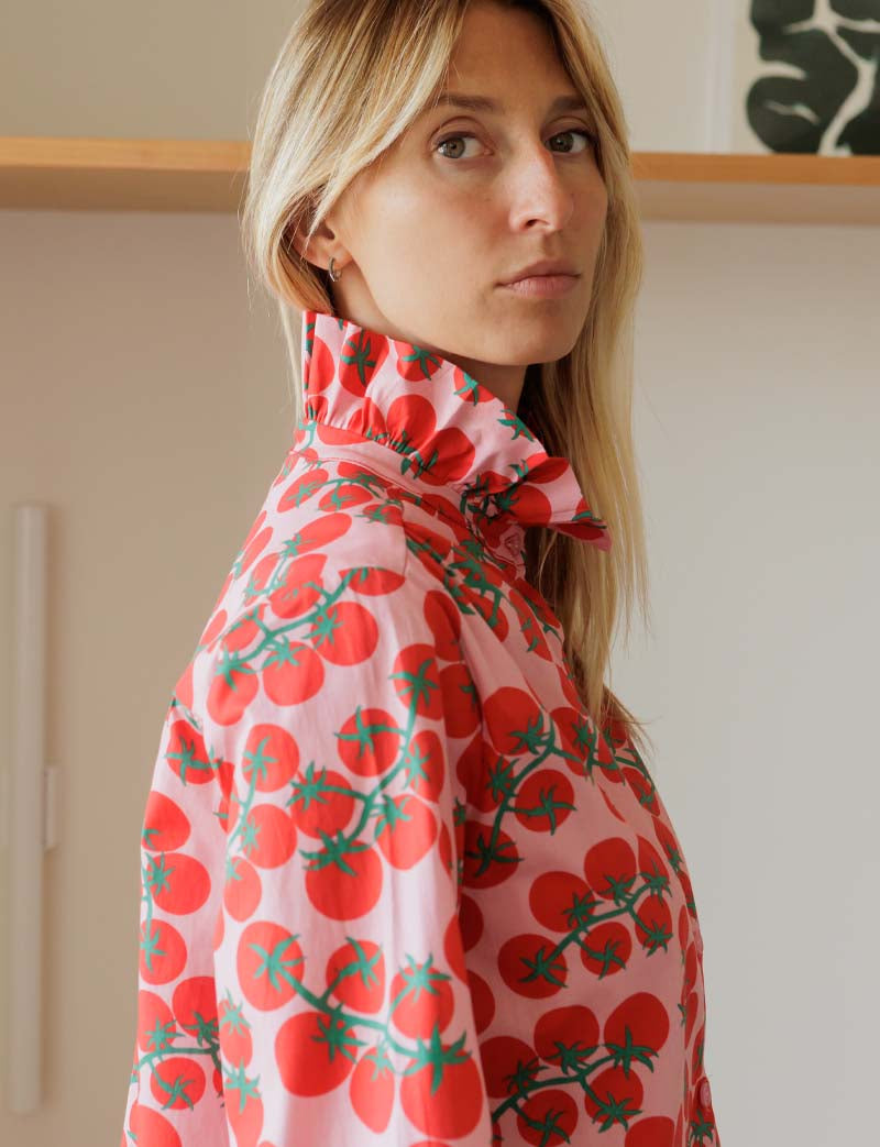 Chemise rose & Tomates Gustava