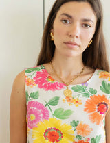 Robe blanche fleurie Safia