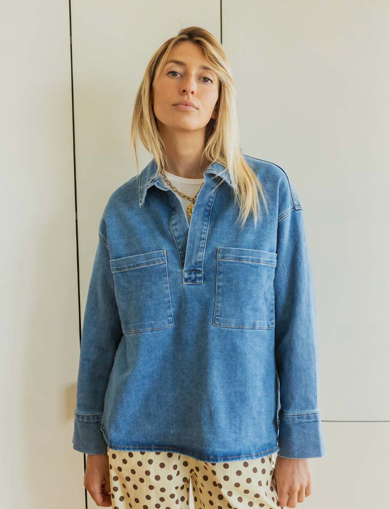 Cody denim blouse