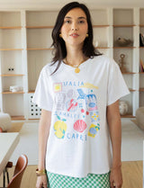 T-shirt blanc Italia