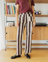 Aldo ecru & brown striped jeans