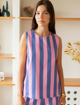 Top à rayures roses & bleues Tivo