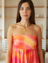 Fuchsia multi Clara dress
