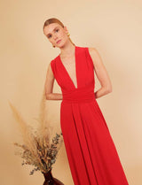 Robe multiposition rouge Annabella