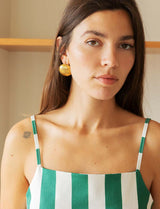 Vestido de rayas verdes Tela