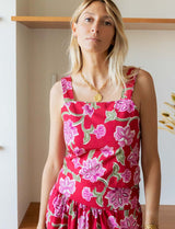 Lilac Floral Red Top