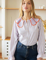 Chemise vichy lilas Suzanne