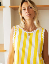 Yellow striped dress Juana