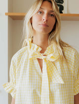 Robe vichy jaune Arlett