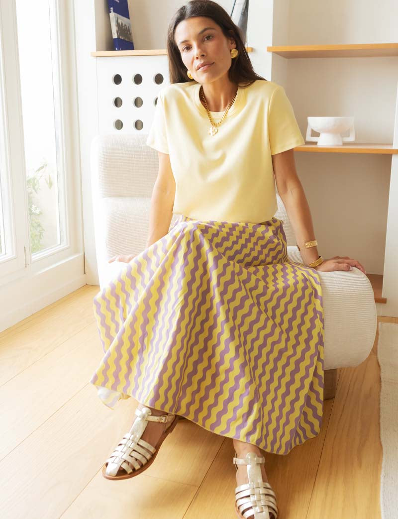 Yellow and Lilac Skirt Yvelle