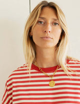 Terracotta striped T-shirt Rawan