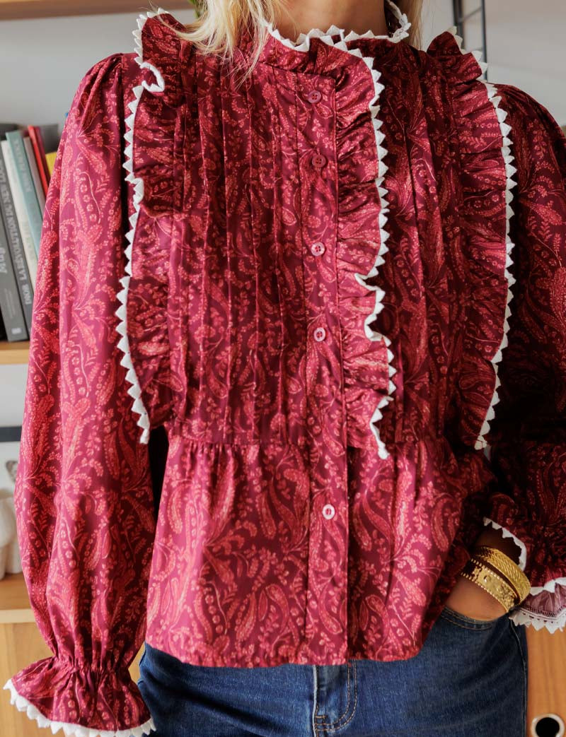 Blouse bordeaux Batisa