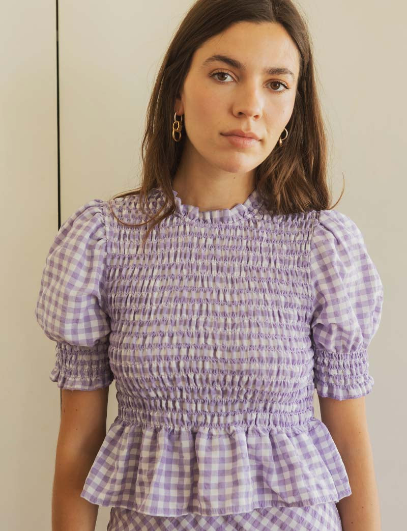 Lilac Vichy Top Paloma